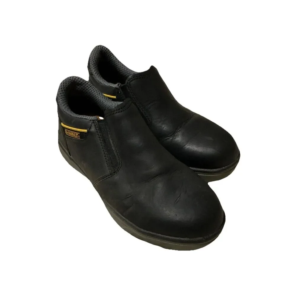 Dewalt Men's Work Steel Toe Black Safety Shoes Size 7 Slip On